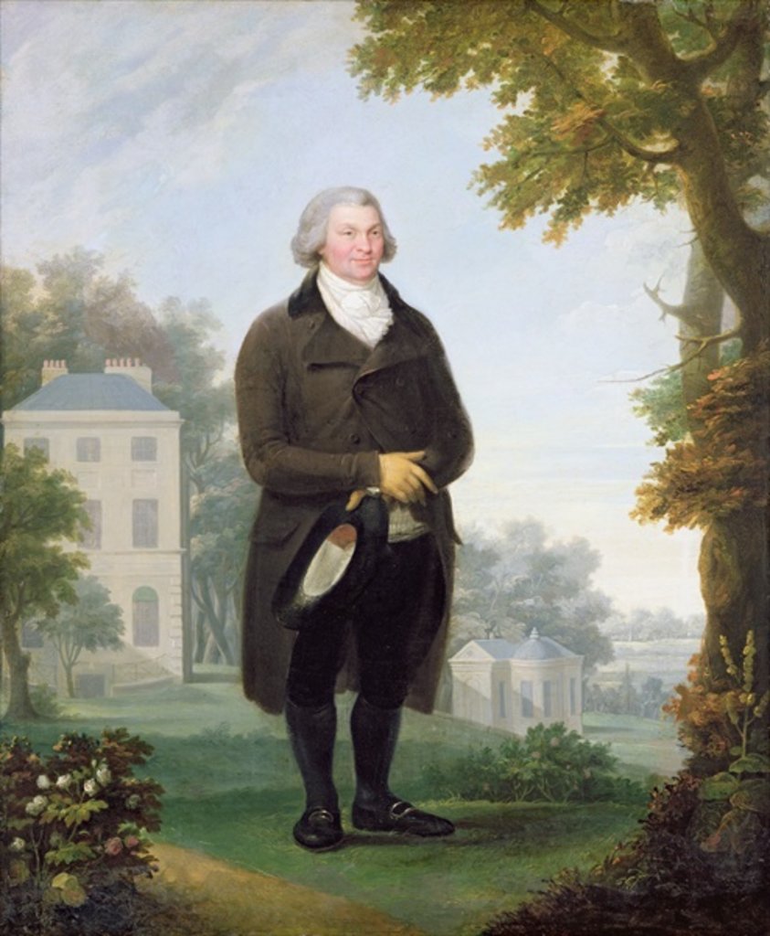 Detail of Gentleman in the Grounds of his House, c.1800-10 by Samuel de Wilde