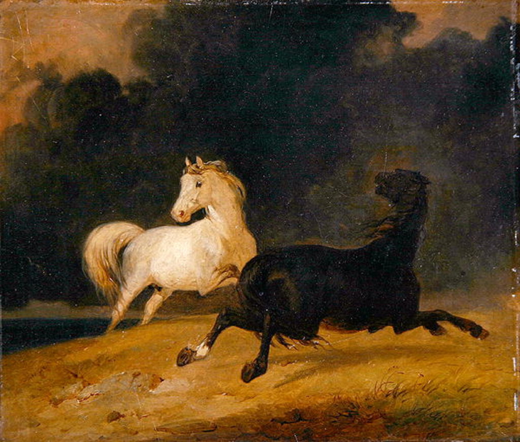 Detail of Horses in a Thunderstorm, 1823 by Thomas Woodward