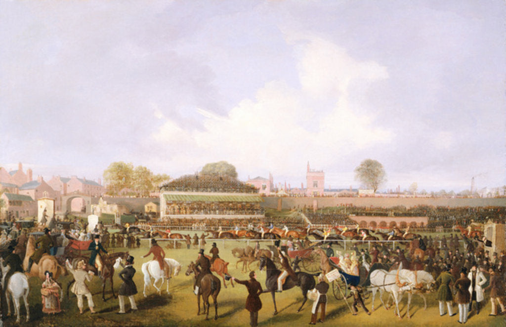 Detail of Lord Westminster's Cardinal Puff, with Sam Darling Up, Winning the Tradesman's Plate, Chester, c.1839 by William Tasker