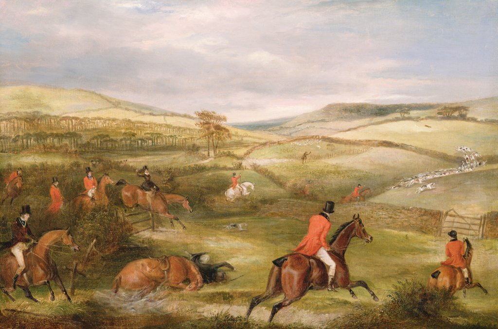 Detail of The Berkeley Hunt, 1842: The Chase by Francis Calcraft Turner