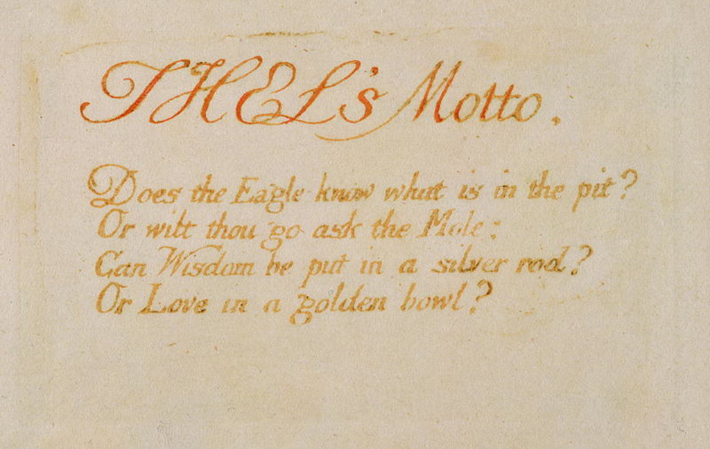 Detail of Thel's Motto... by William Blake