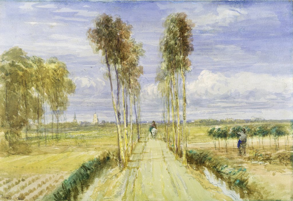 Detail of The Poplar Avenue by David Cox