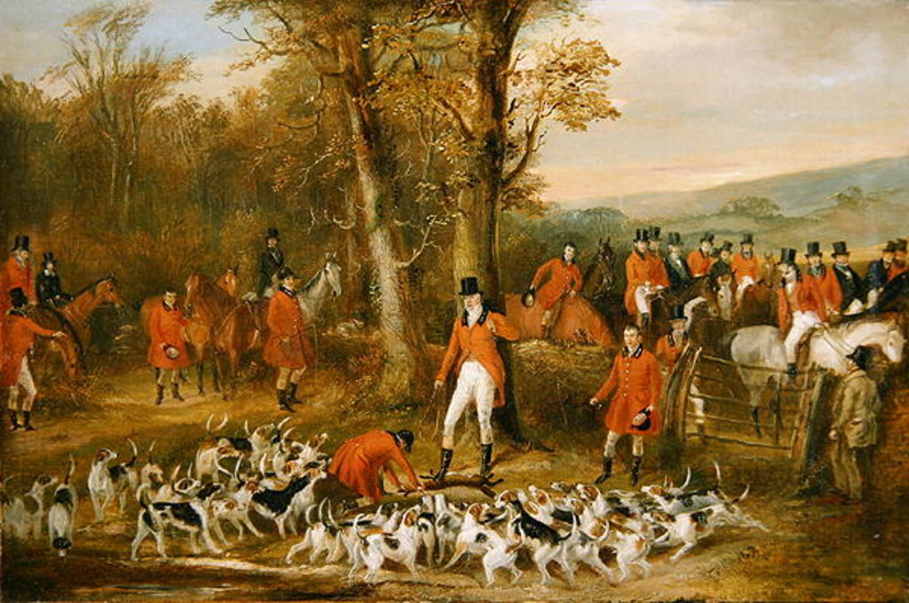 Detail of The Berkeley Hunt: The Death, 1842 by Francis Calcraft Turner