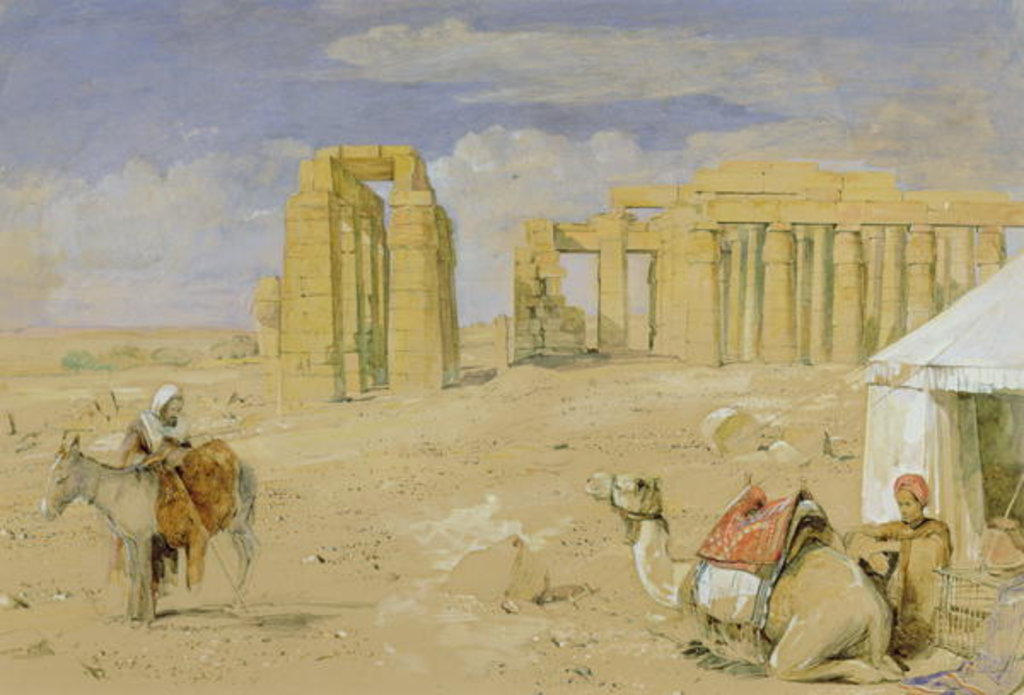 Detail of The Ramesseum at Thebes, c.1850 by John Frederick Lewis