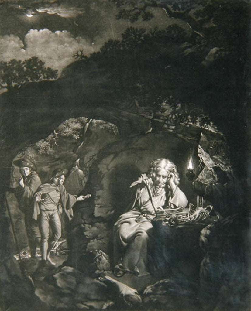 Detail of A Philosopher by Lamplight by Joseph Wright of Derby