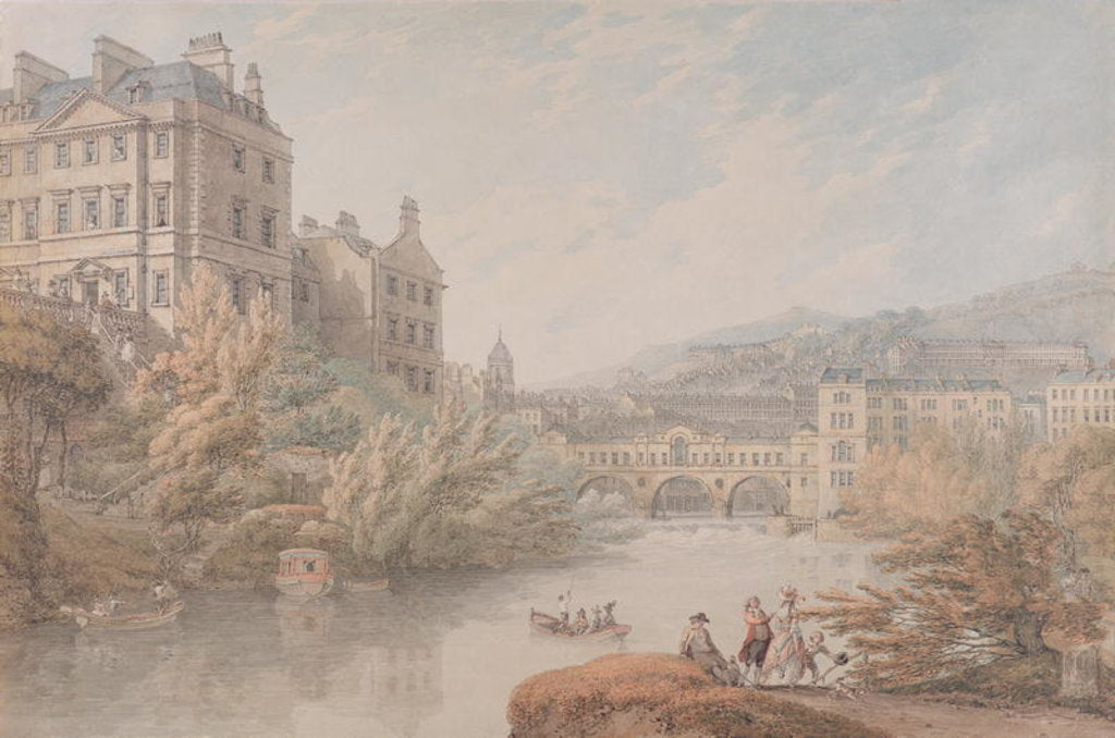 Detail of View of Bath from Spring Gardens by Thomas Hearne