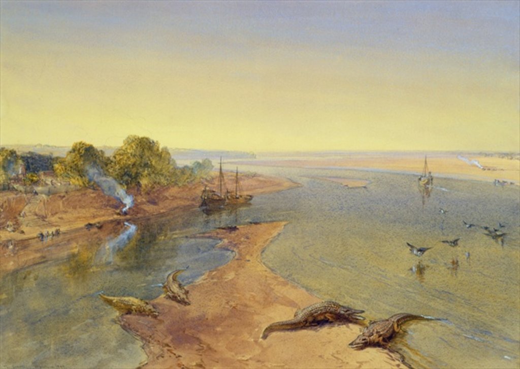 Detail of The Ganges, 1863 by William 'Crimea' Simpson