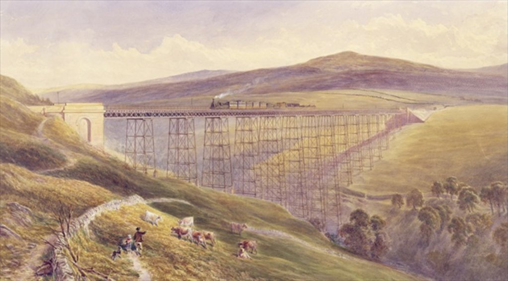 Detail of Belah Viaduct, 1869 by John Osborn Brown
