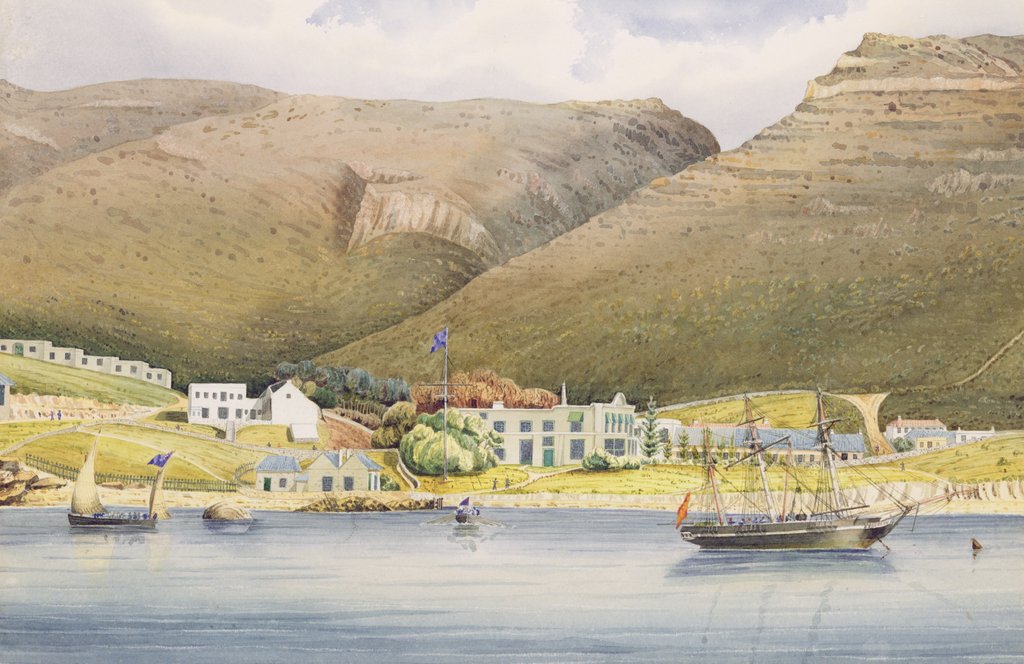 Detail of The Admiral House, Simon's Town, Cape of Good Hope, 1844 by Lt. Humphrey John Julian