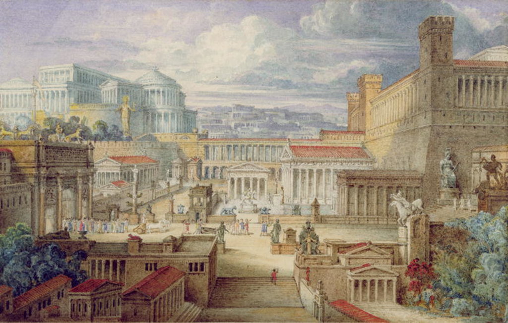 Detail of A Scene in Ancient Rome, 1830 by Joseph Michael Gandy