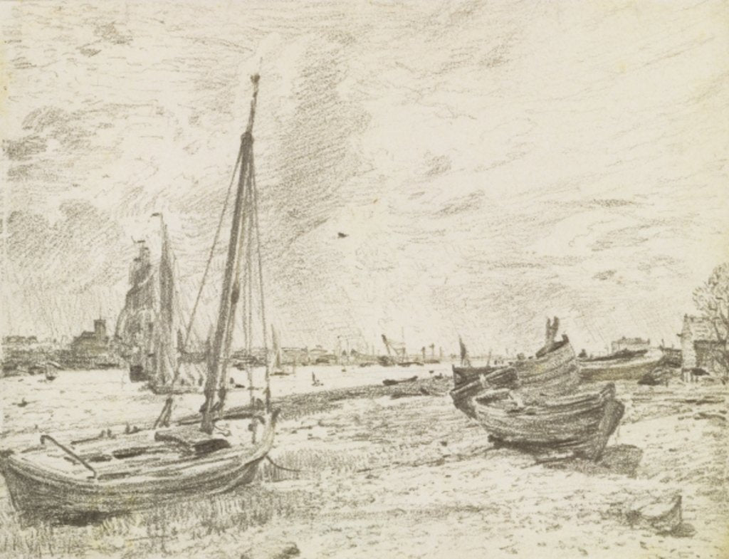 Detail of Shipping on the Thames, c.1818 by John Constable