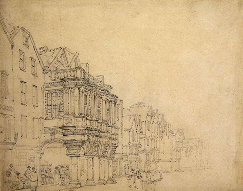 Detail of The Guildhall, Exeter, c.1797 by Thomas Girtin