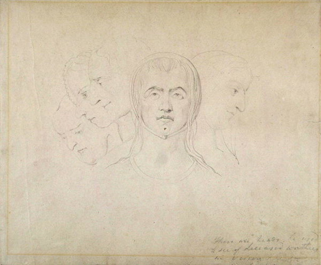 Detail of Five Visionary Heads of Women, c.1820 by William Blake