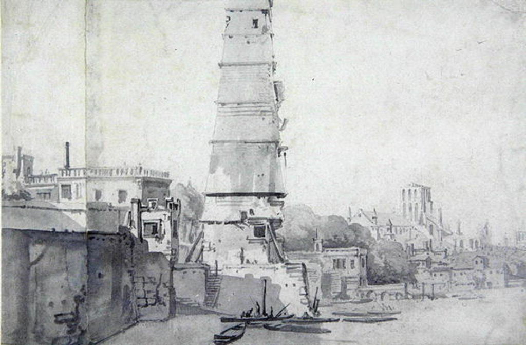 Detail of View of the Waterhouse and Old St Paul's, London, c.1663 by Thomas Wyck