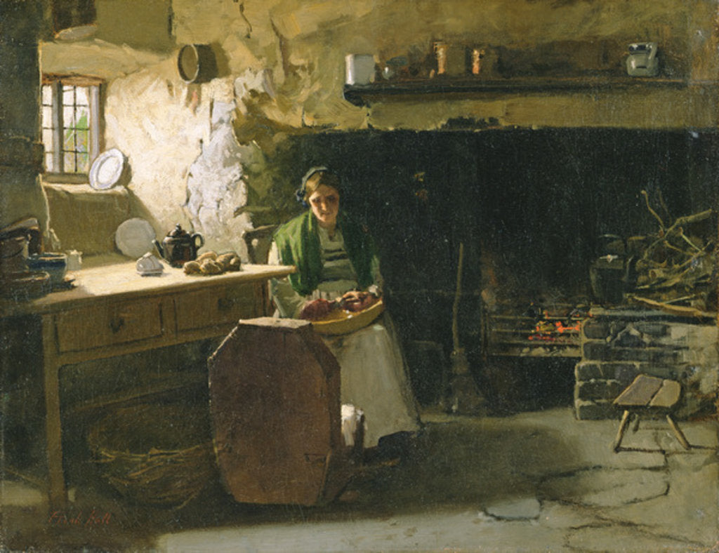 Detail of Peeling Potatoes by Frank Holl