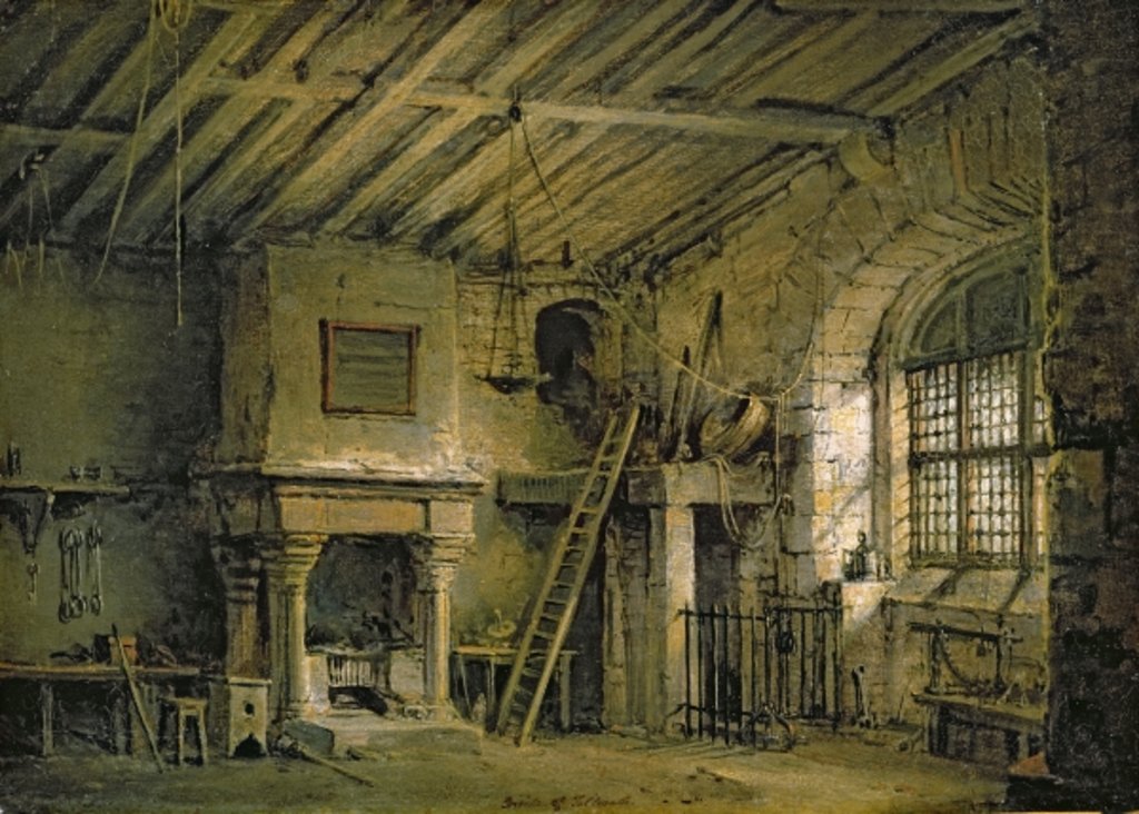 Detail of The Tolbooth, stage design for 'The Heart of Midlothian', c.1819 by Alexander Nasmyth