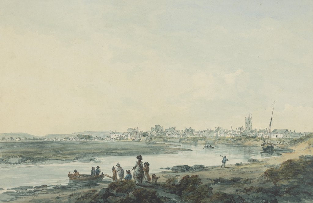 Detail of Cardiff from the South, c.1789 by Julius Caesar Ibbetson