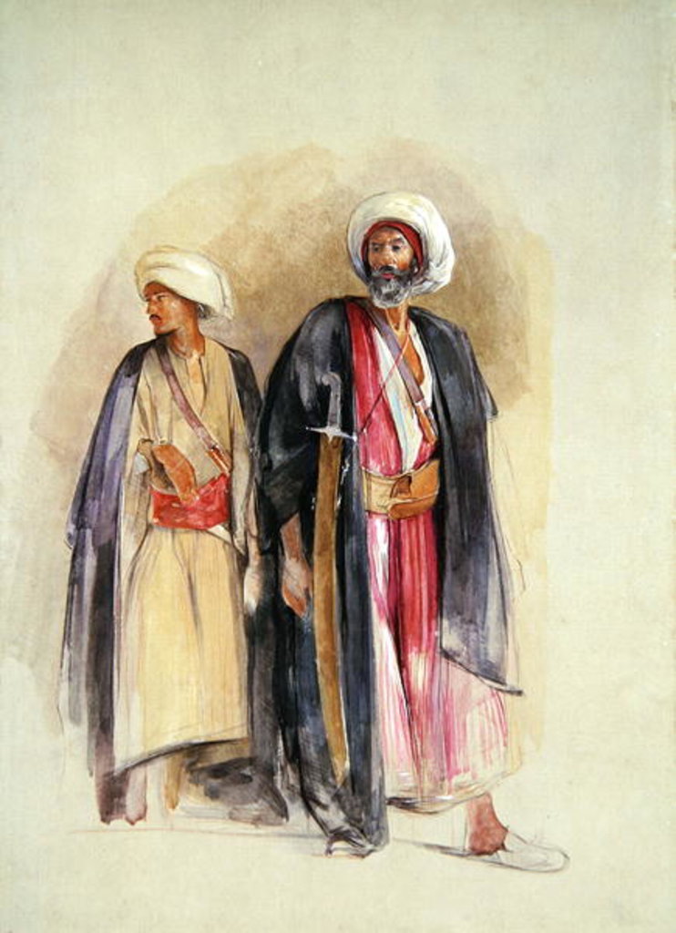 Detail of Sheik Hussein of Gebel Tor and His Son, c.1842-43 by John Frederick Lewis