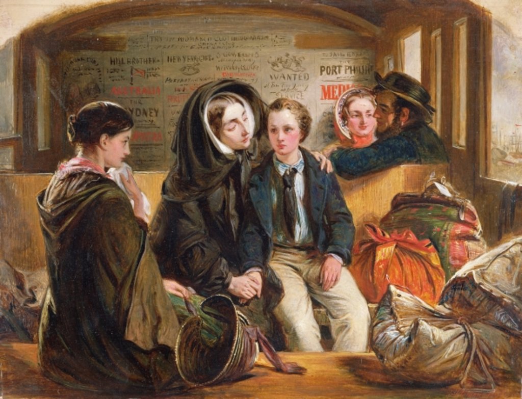 Detail of Second Class - The Parting 'Thus part we rich in sorrow, parting poor.', 1855 by Abraham Soloman