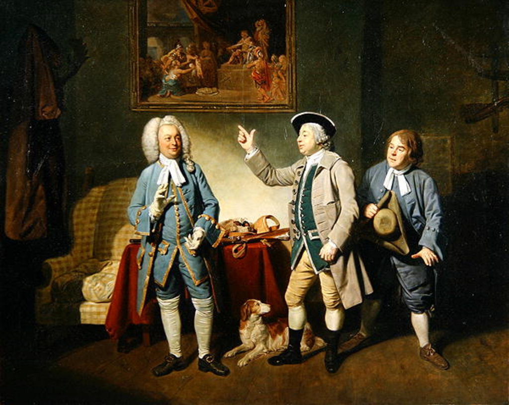Detail of Edward Shuter, John Beard and John Dunstall in Isaac Bickerstaffe's 'Love in a Village', 1767 by Johann Zoffany