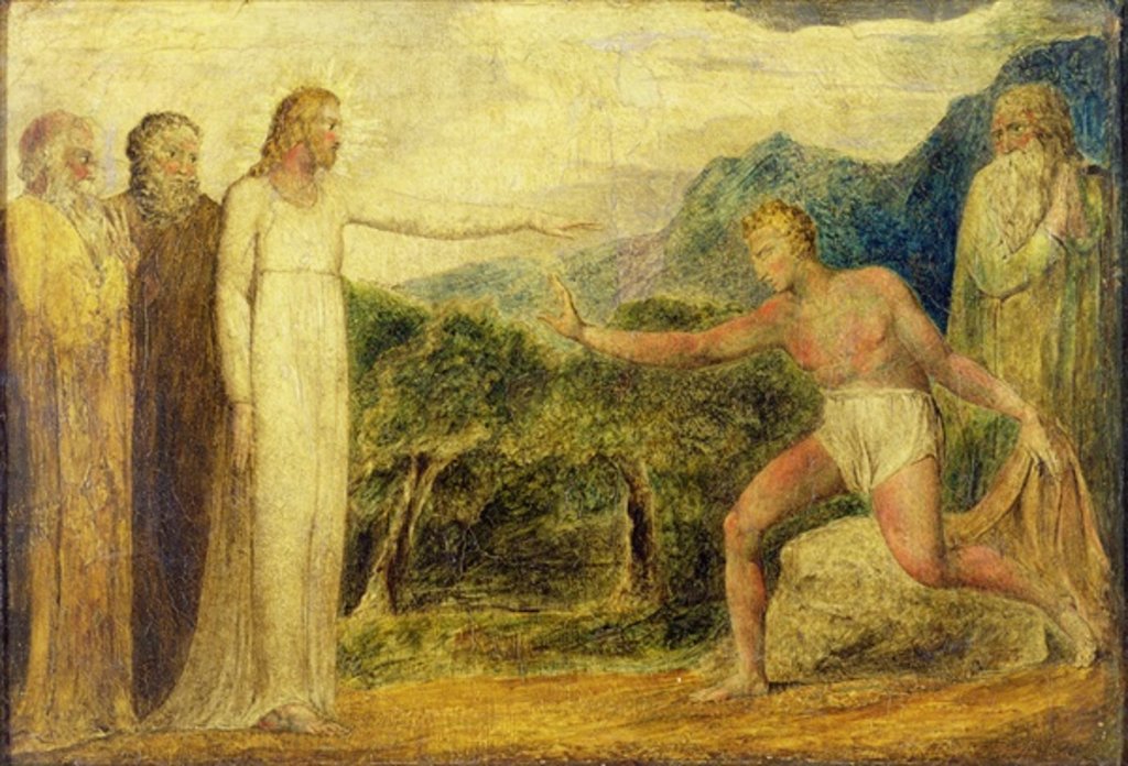Detail of Christ giving sight to Bartimaeus by William Blake