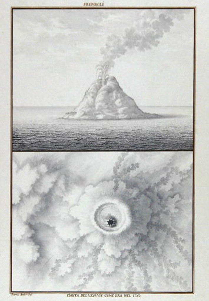 Detail of Stromboli, 1750 by Giovanni Battista Borra