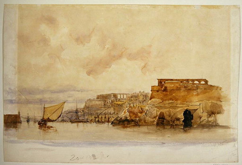 Detail of View of Valetta, Malta by James Holland