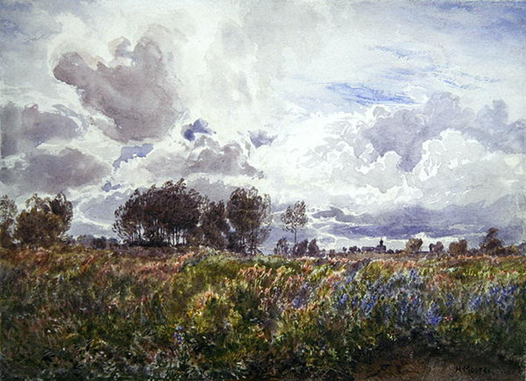 Detail of Showery June, Picardy, c.1870 by Henry Moore