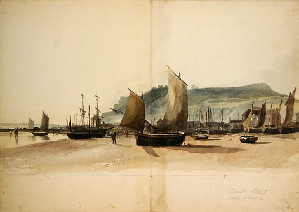 Detail of The Beach at Low Tide by Samuel Prout