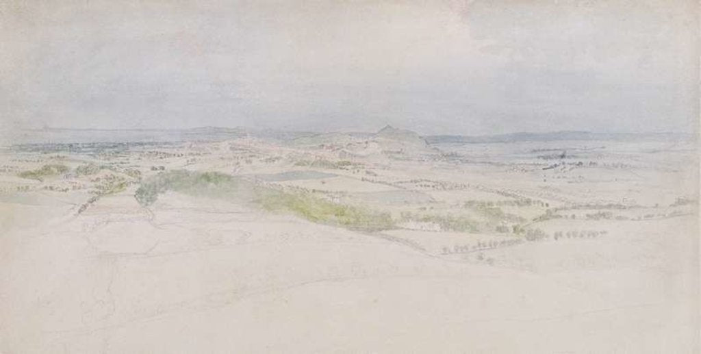 Detail of A Distant View of Edinburgh, 1809 by Thomas Stothard