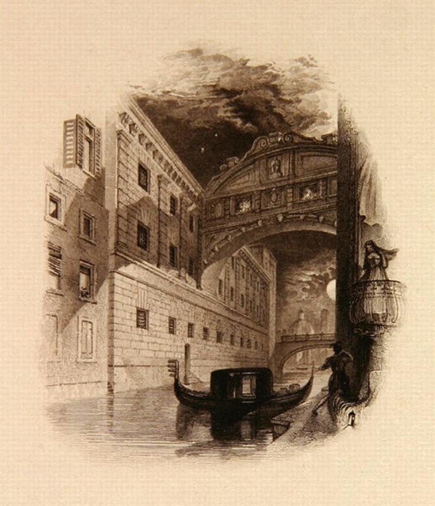 Detail of The Bridge of Sighs, Venice, c.1832 by Edward Francis Finden
