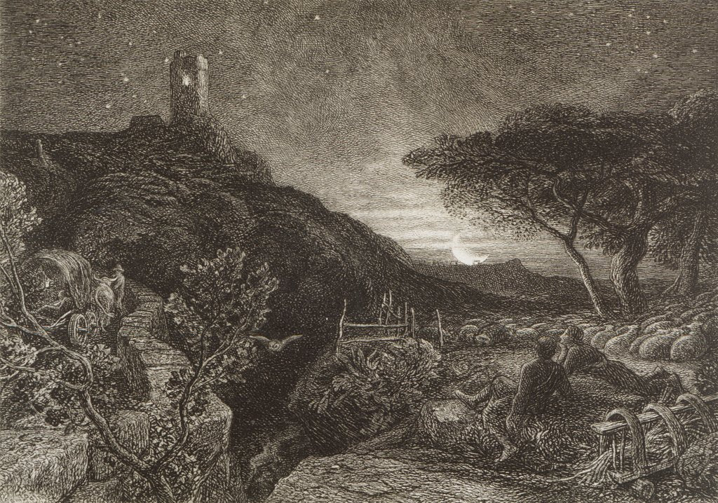 Detail of The Lonely Tower, 1879 by Samuel Palmer
