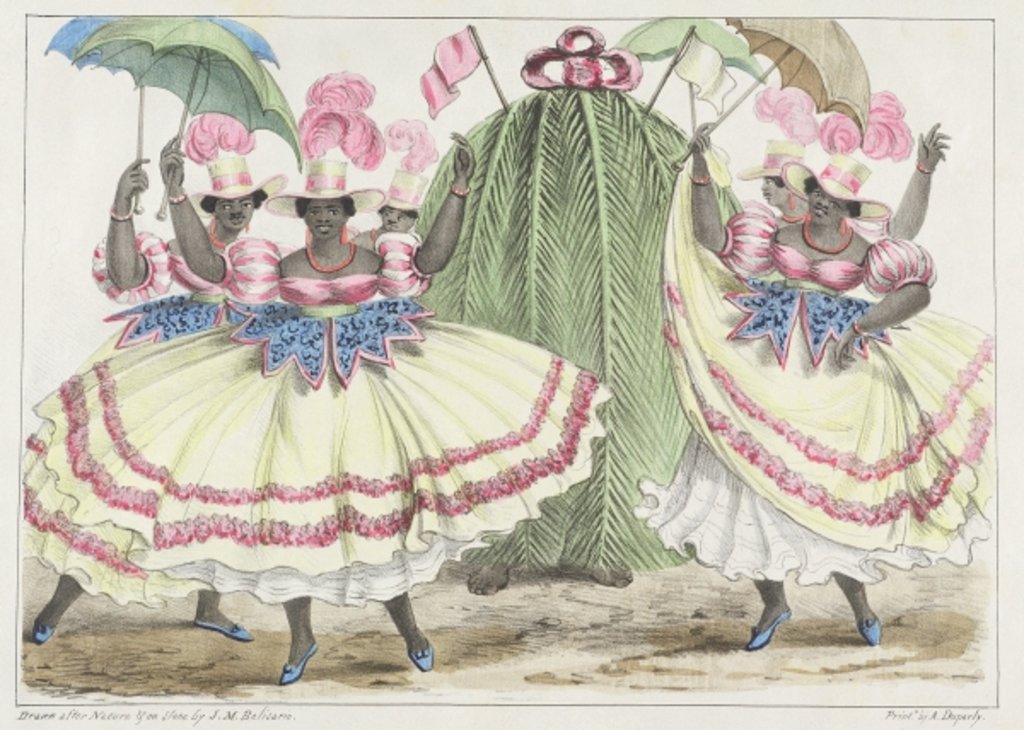 Detail of Red-Set Girls and Jack-in-the-Green, plate 2 from 'Sketches of Character...', 1838 by Isaac Mendes Belisario