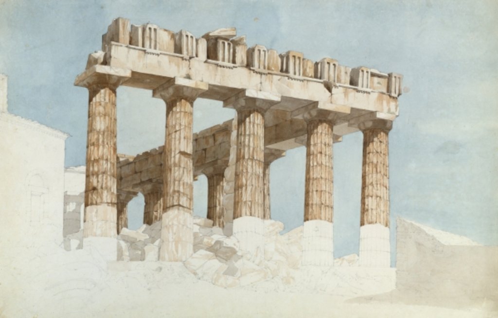 Detail of The East End and South Side of the Parthenon, c.1813 by John Foster