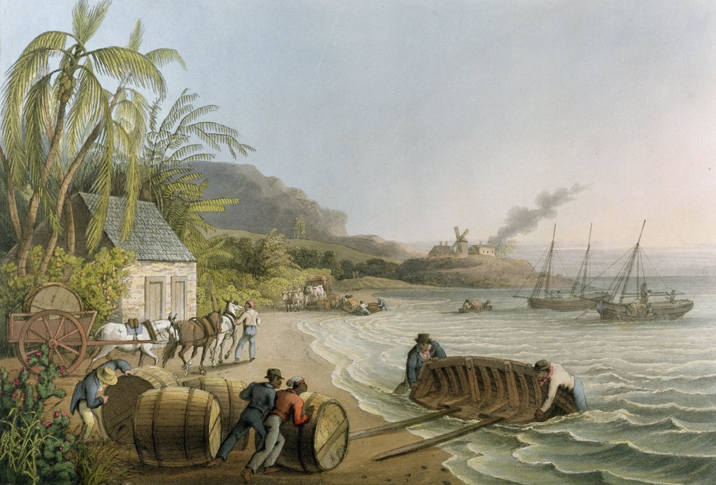 Detail of Carting and Putting Sugar Hogsheads on Board' by William Clark