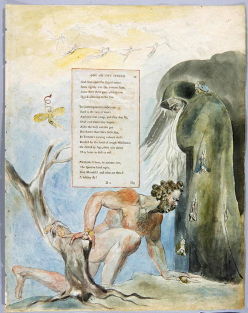 Detail of Ode on the Spring, design 5 for 'The Poems of Thomas Gray', 1797-98 by William Blake