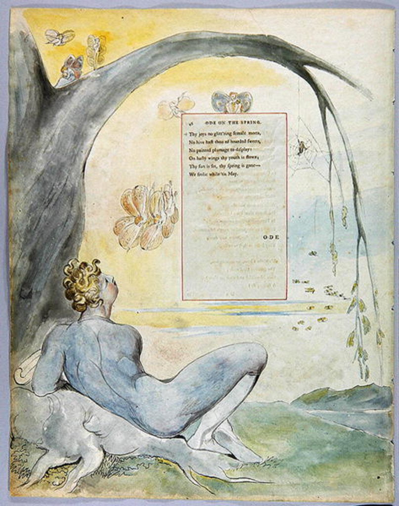 Detail of Ode on the Spring, design 6 for 'The Poems of Thomas Gray', 1797-98 by William Blake