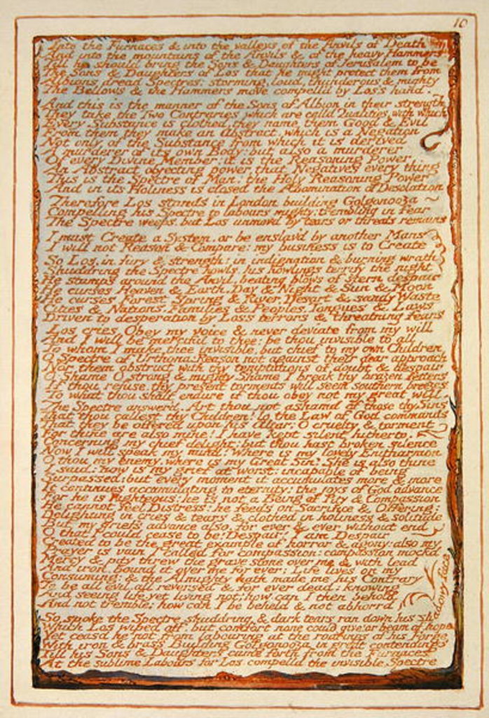 Detail of Into the Furnaces... by William Blake