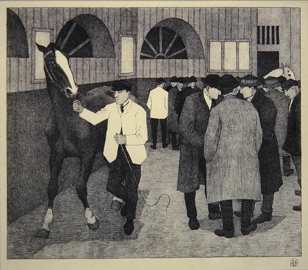 Detail of Horse Dealers at the Barbican, 1921 by Robert Polhill Bevan