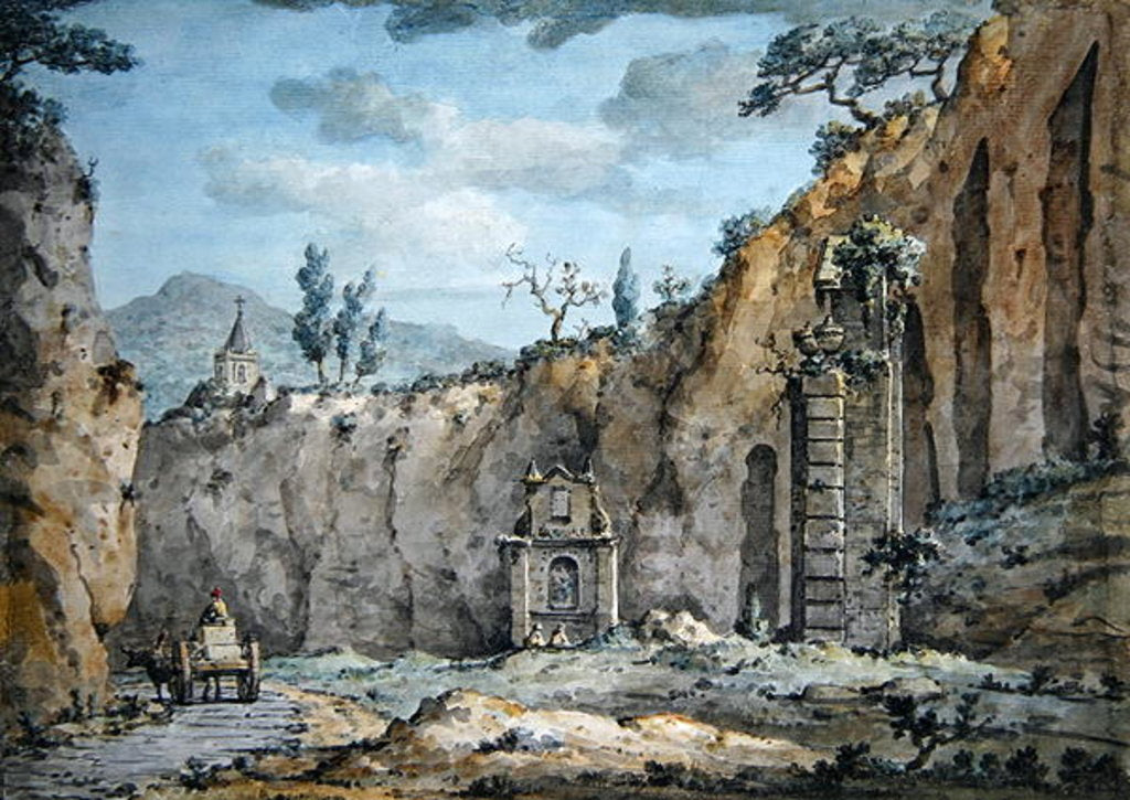 Detail of Oxcart in the Grotto at Posillipo, c.1770 by William Marlow