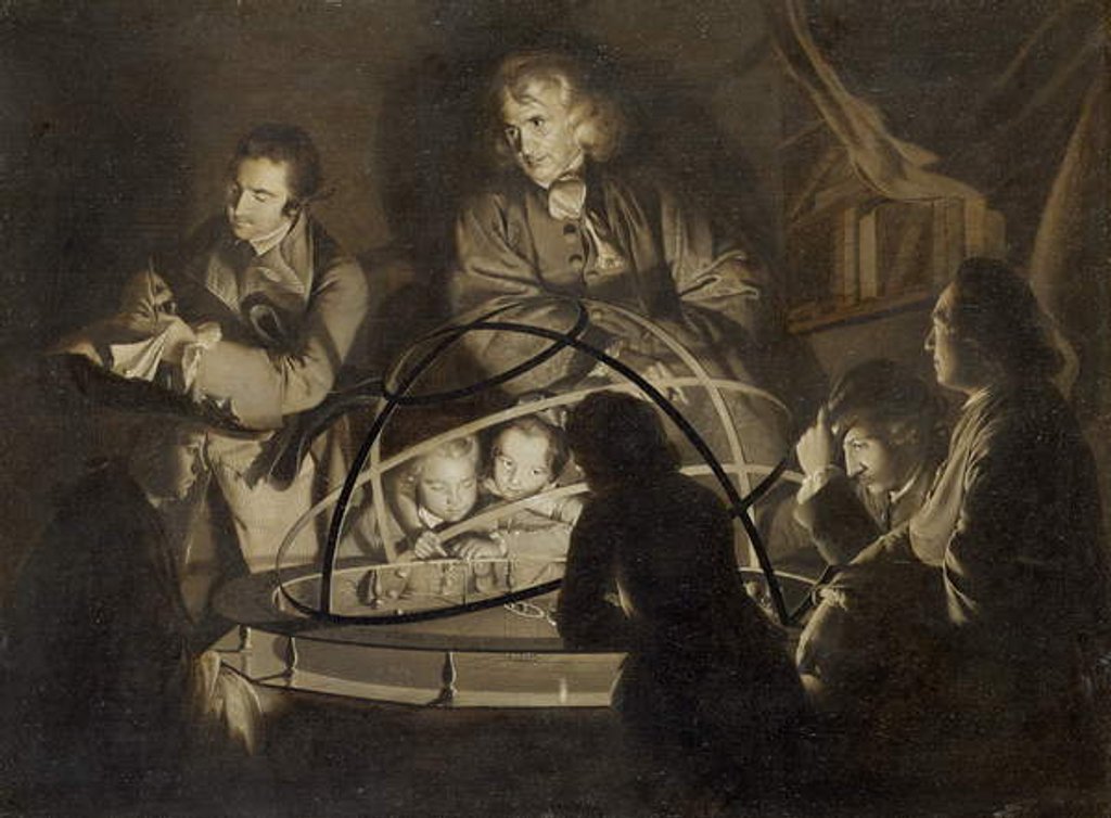 Detail of Philosopher giving a lecture on the orrery, c.1768 by Joseph Wright of Derby