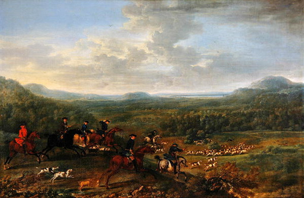 Detail of A Fox Hunt, c.1730-40 by John Wootton
