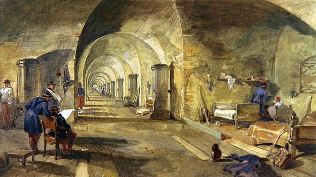 Detail of Interior of Fort Nicholas, Sebastopol, Crimea by William 'Crimea' Simpson