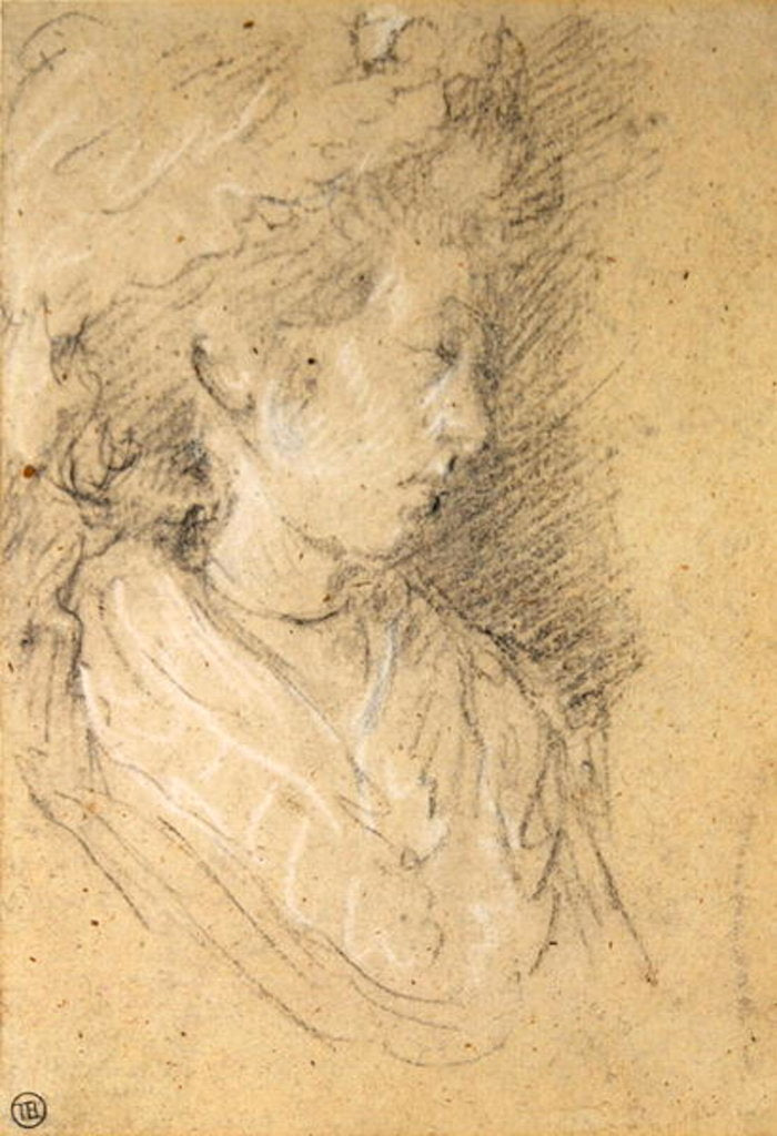 Detail of Study of a woman in a Mob Cap by Engraved by Luigi Schiavonetti