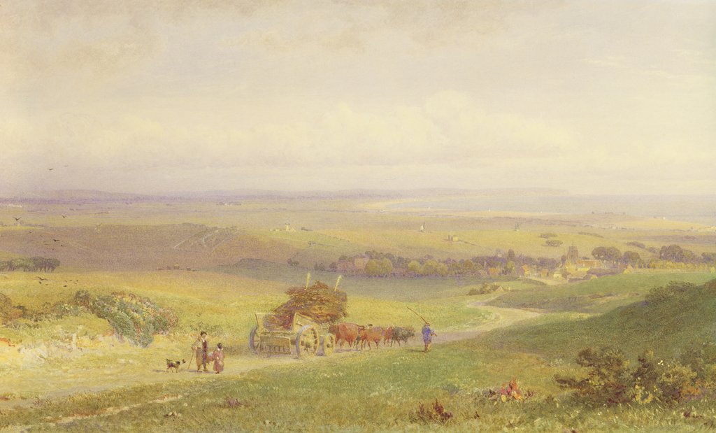 Detail of Pevensey Bay, Sussex, 1868 by Henry George Hine