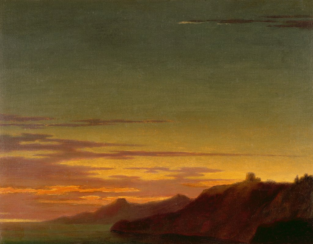 Detail of Close of the Day: Sunset on the Coast, c.1768-75 by Alexander Cozens