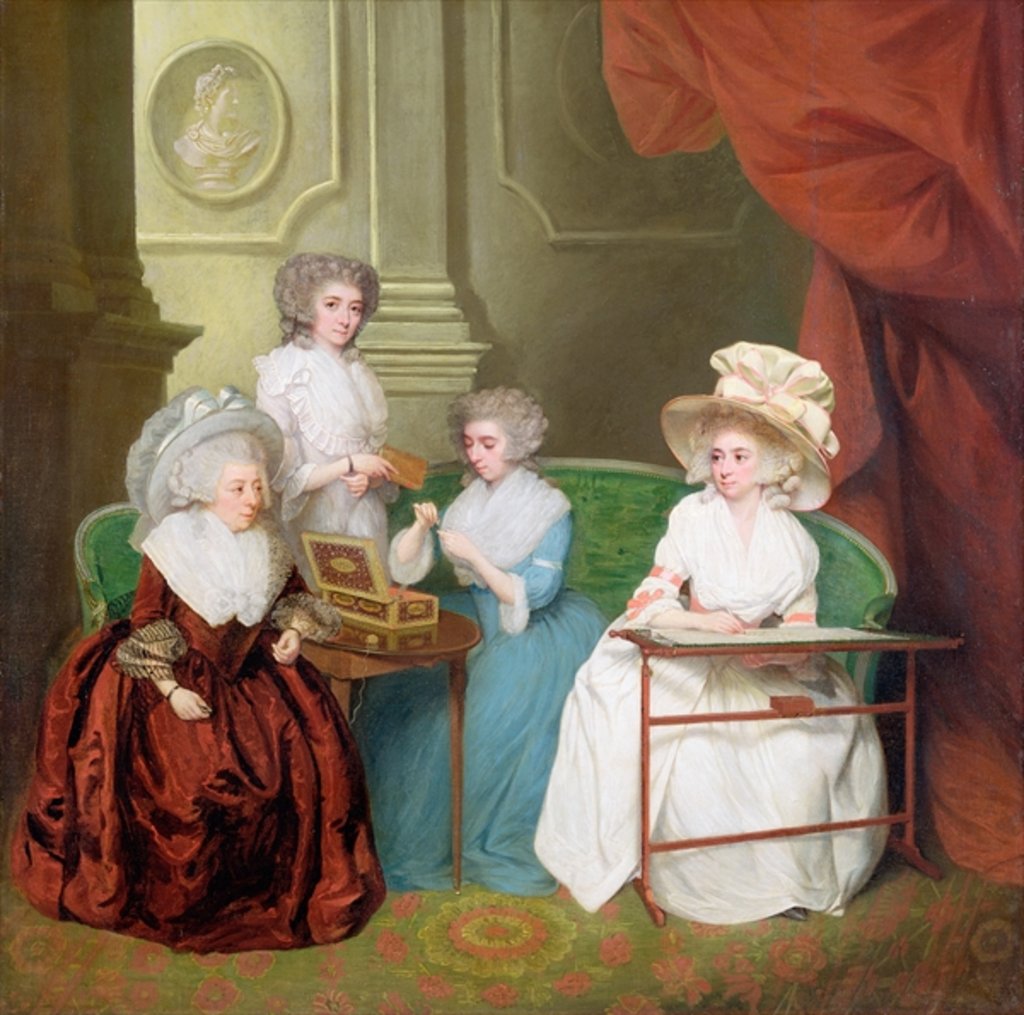 Detail of Lady Jane Mathew and her Daughters, c.1790 by English School