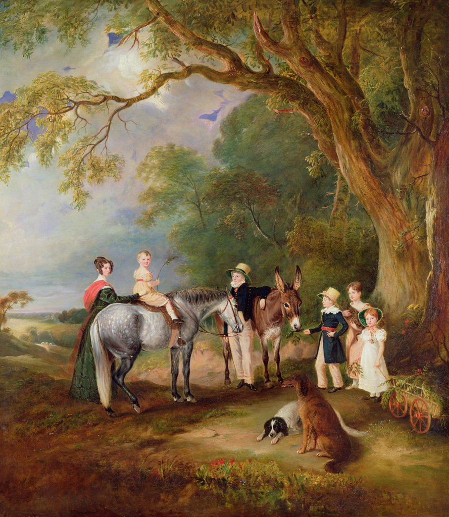 Detail of Miss Catherine Herrick with her Nieces and Nephews, the Five Elder Children of the Rev. and Mrs Henry Palmer, 1827 by John E. Ferneley