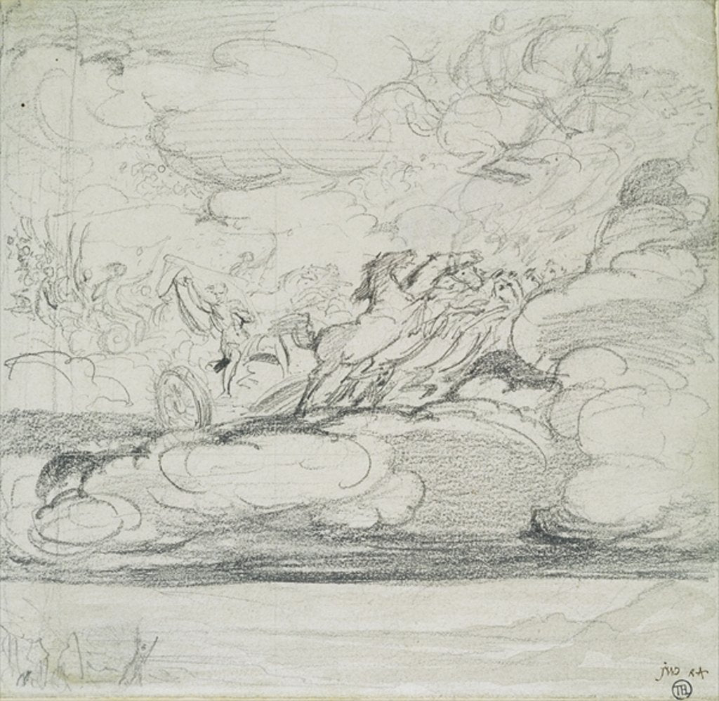 Detail of Elijah Casting Off His Mantle by James Ward