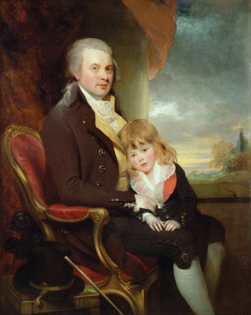 Detail of Edward George Lind and his Son, Montague by William Beechey